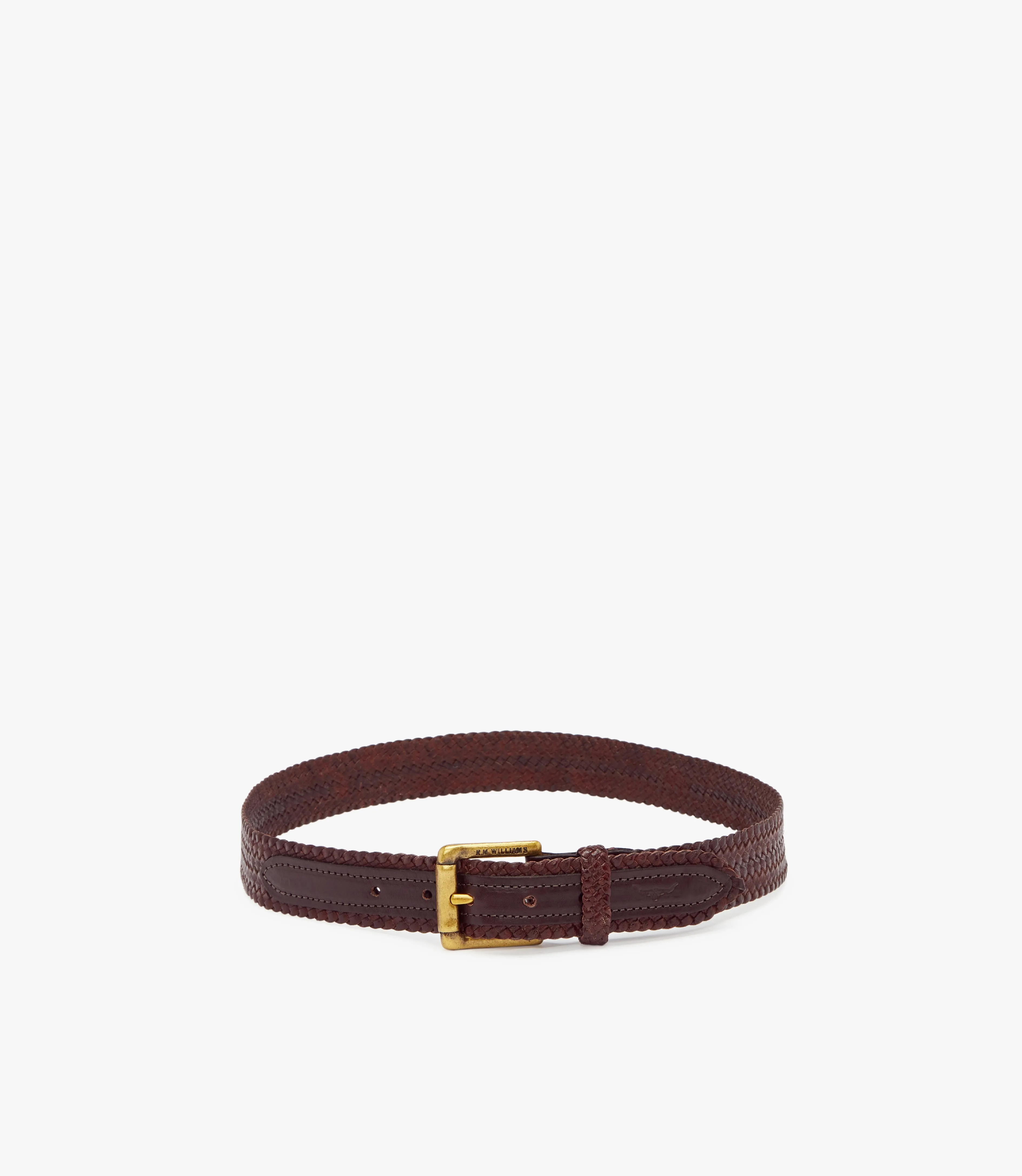 R.M. Williams 1 1/4" Plaited Buckle Belt