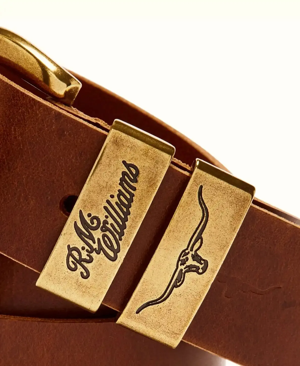 RM Williams Drover Leather Belt Caramel