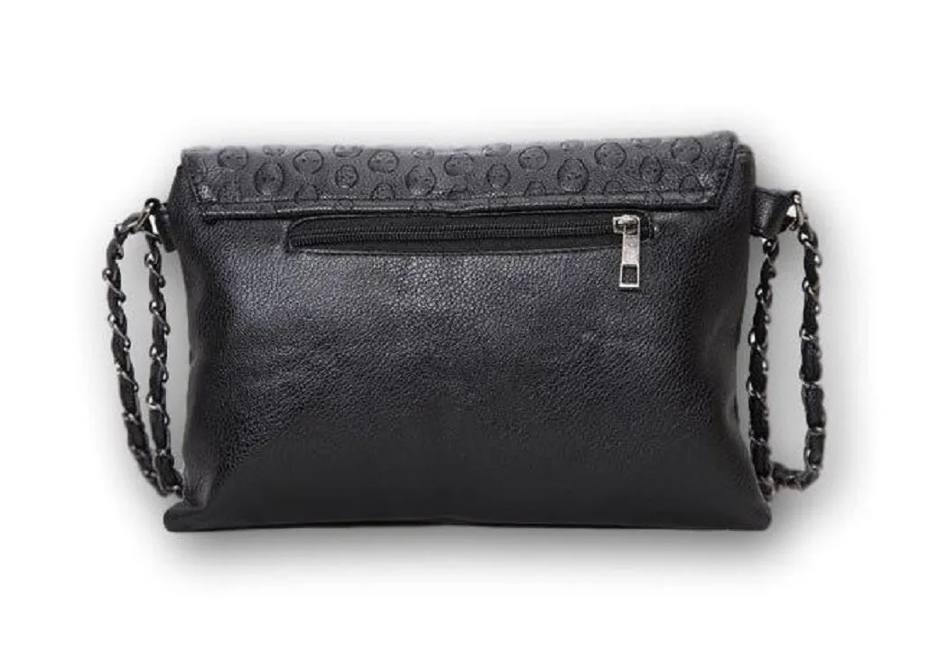 Ro Rox Studded Skull PU Crossbody Bag