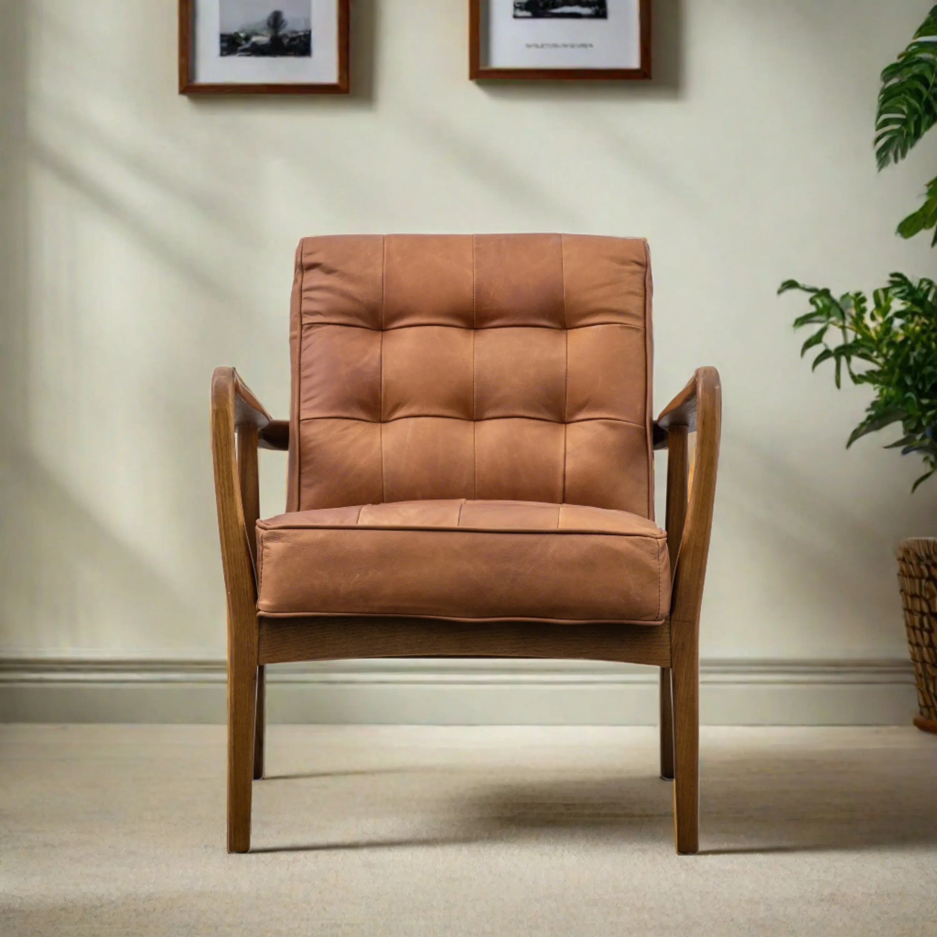 RONSON Brown Leather Armchair