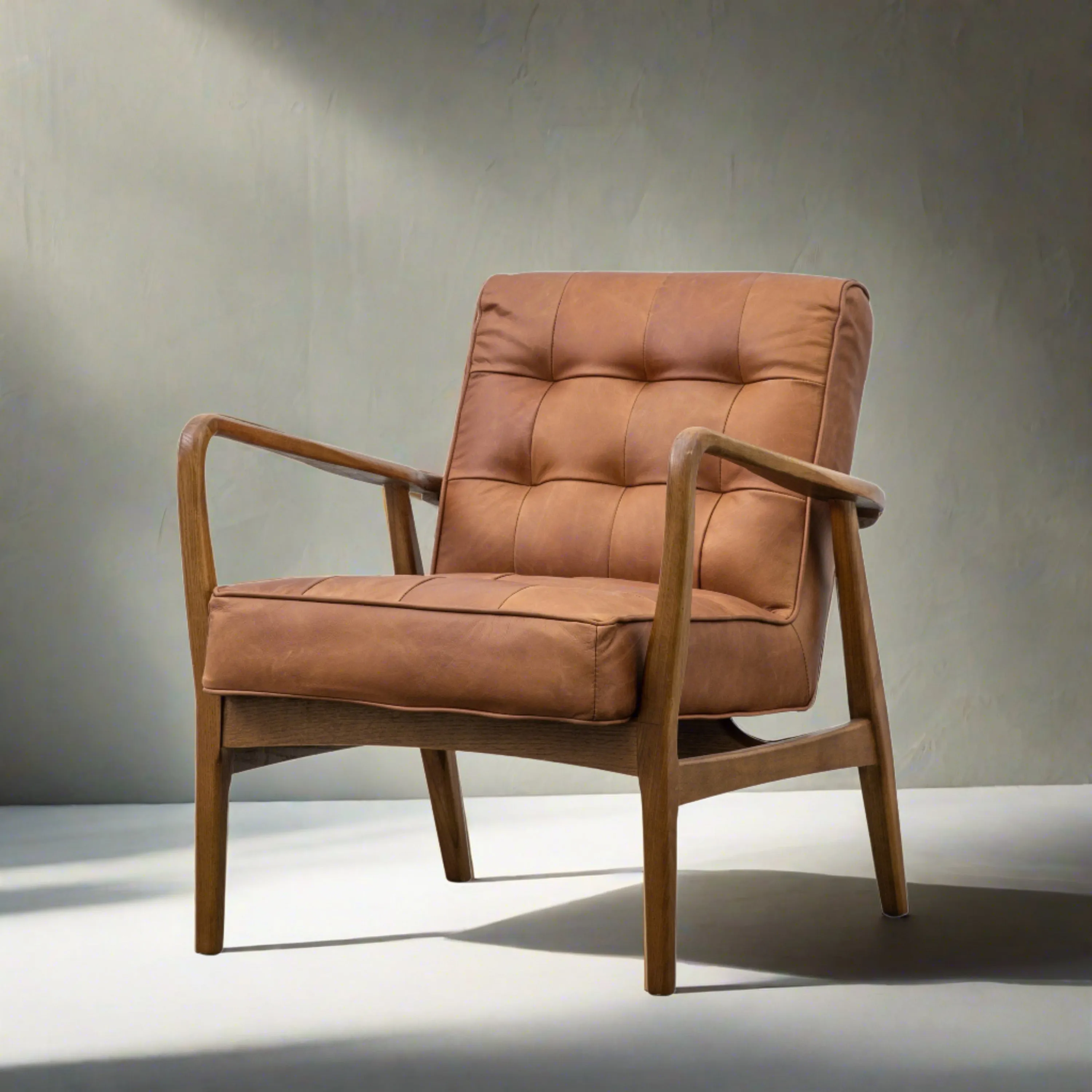 RONSON Brown Leather Armchair