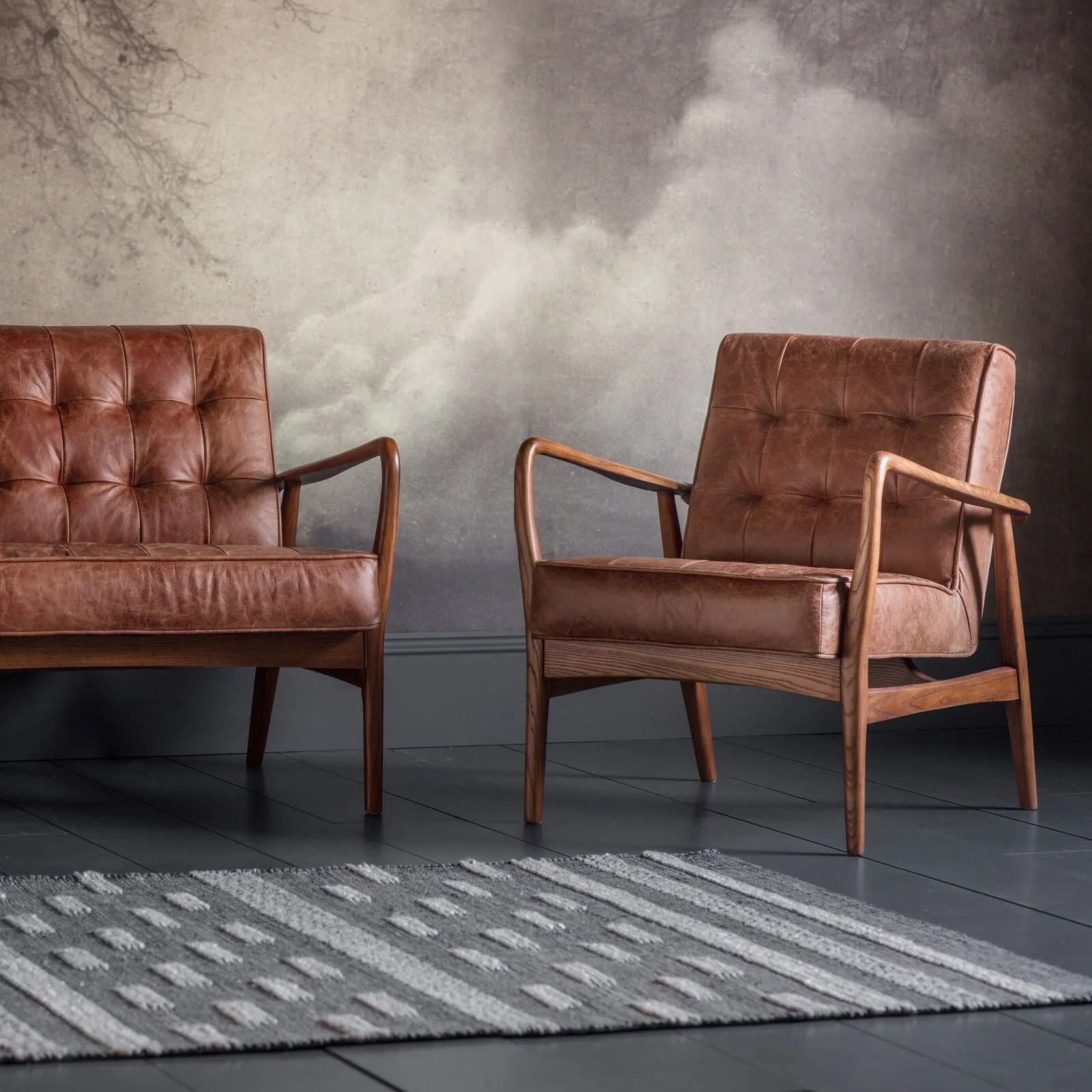 RONSON Brown Leather Armchair