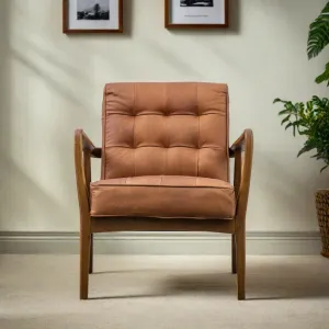 RONSON Brown Leather Armchair