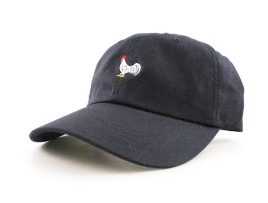 ROOSTER Unconstructed Baseball Adjustable Dad Hat (Navy)