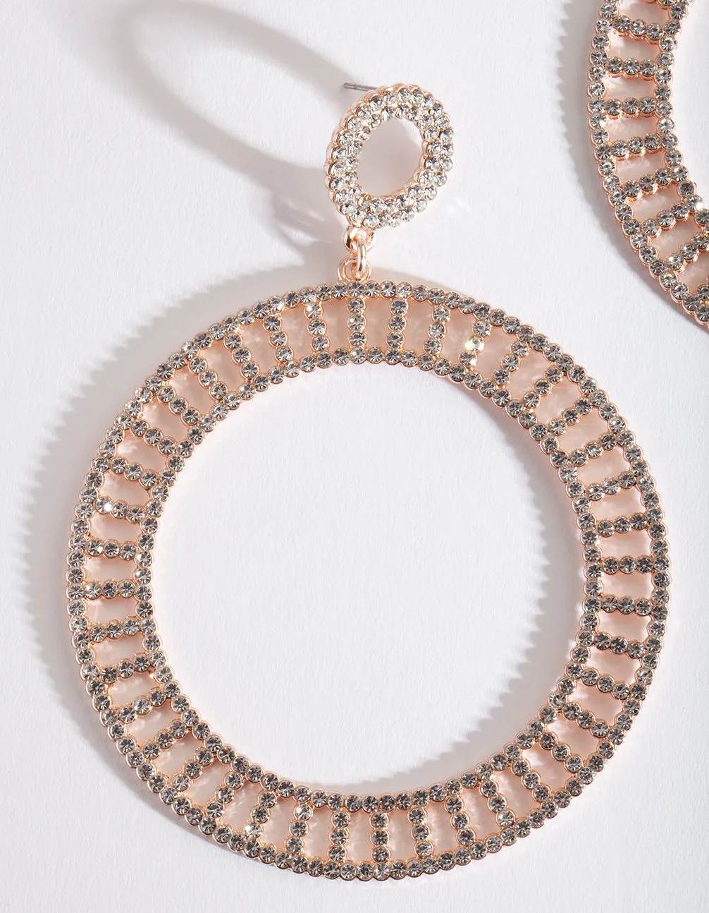 Rose Gold Cut-Out Disc Earrings