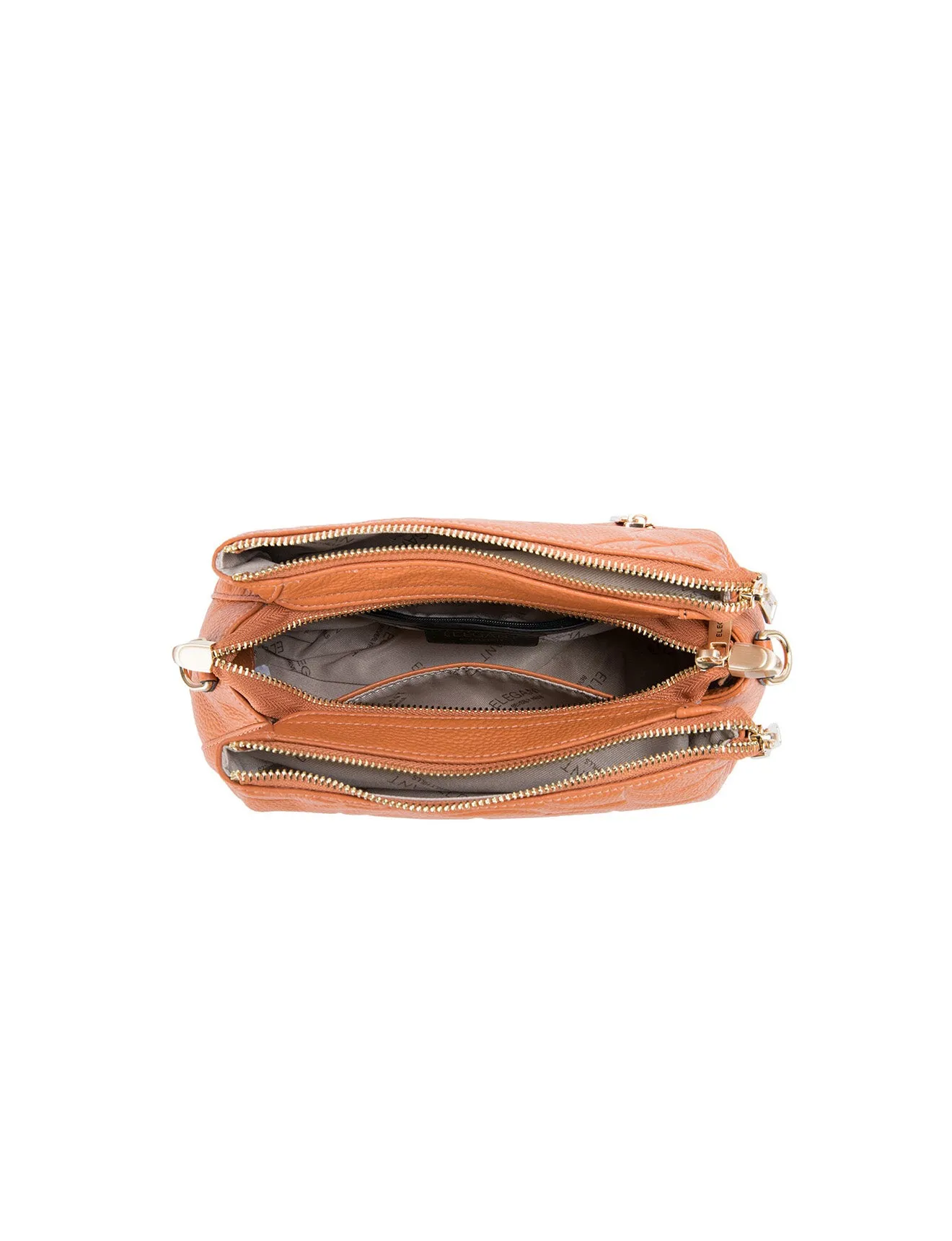 ROSIE 3 COMPARTMENT LEATHER XBODY BAG- E1-8285A-APR