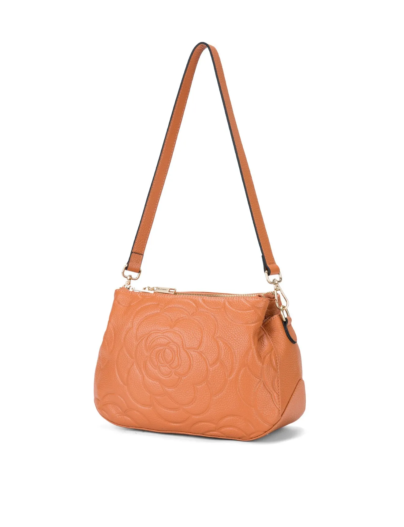 ROSIE 3 COMPARTMENT LEATHER XBODY BAG- E1-8285A-APR