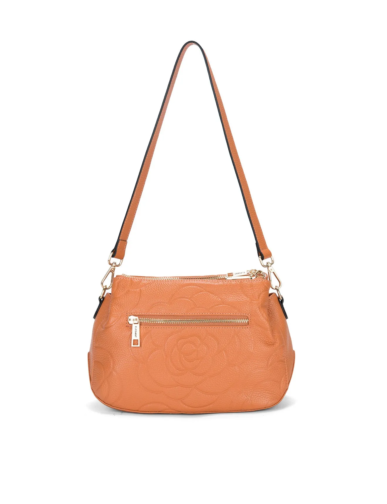 ROSIE 3 COMPARTMENT LEATHER XBODY BAG- E1-8285A-APR