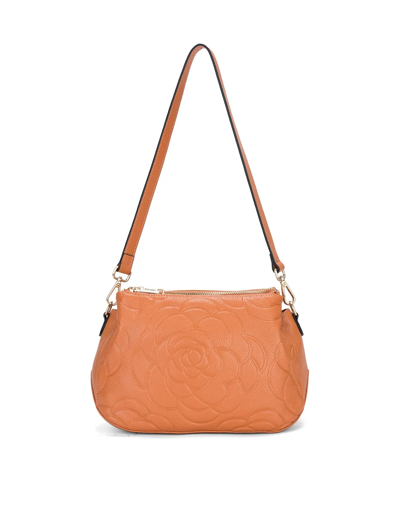 ROSIE 3 COMPARTMENT LEATHER XBODY BAG- E1-8285A-APR