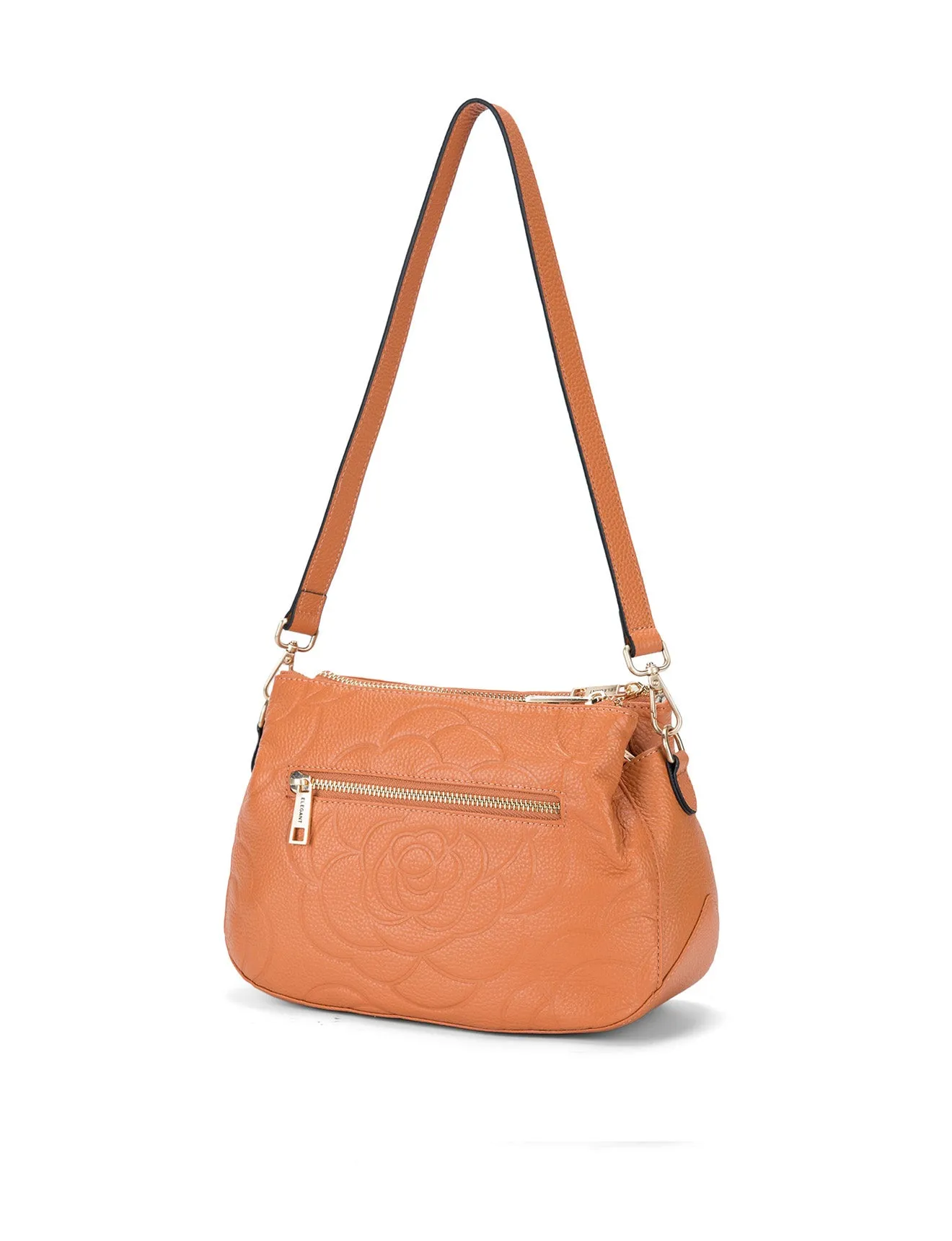 ROSIE 3 COMPARTMENT LEATHER XBODY BAG- E1-8285A-APR