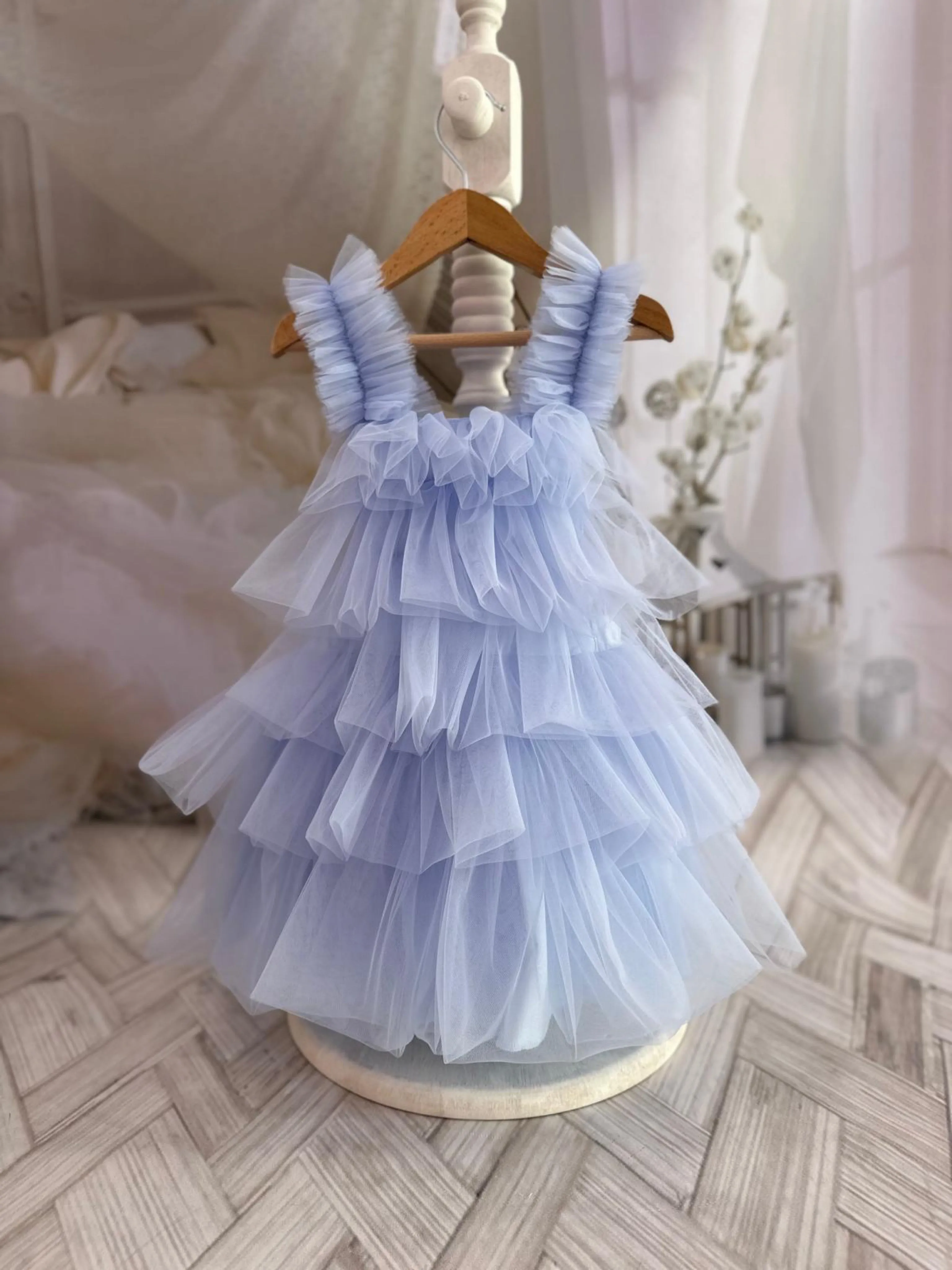 'Rosie' Blue Tulle Dress