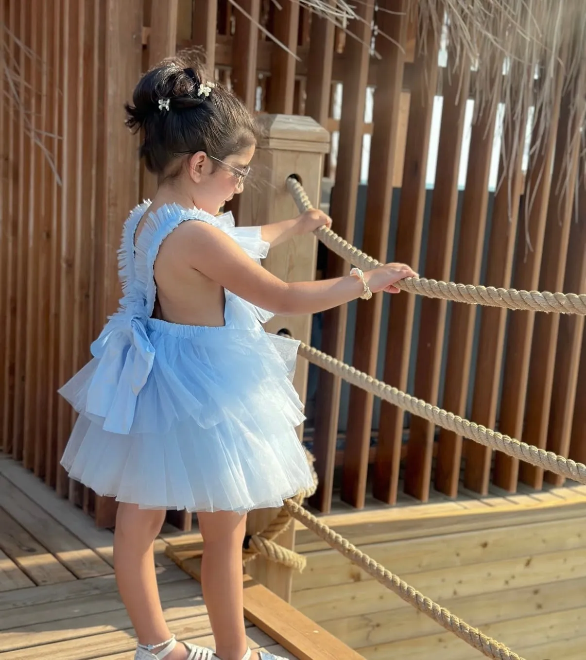 'Rosie' Blue Tulle Dress