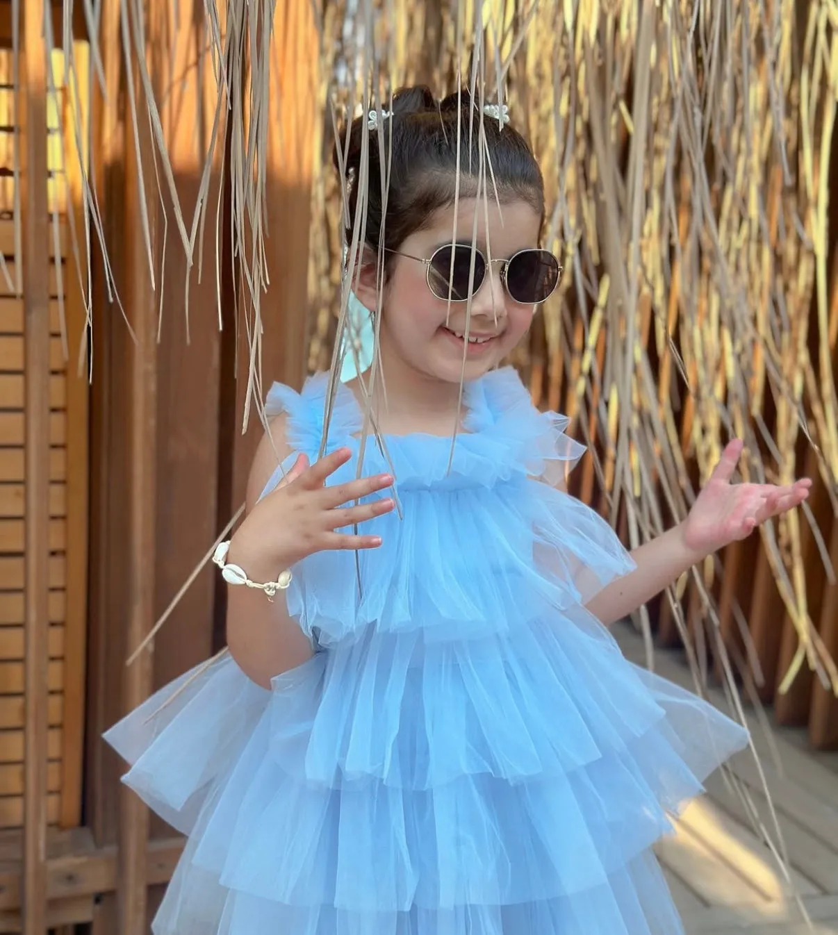 'Rosie' Blue Tulle Dress