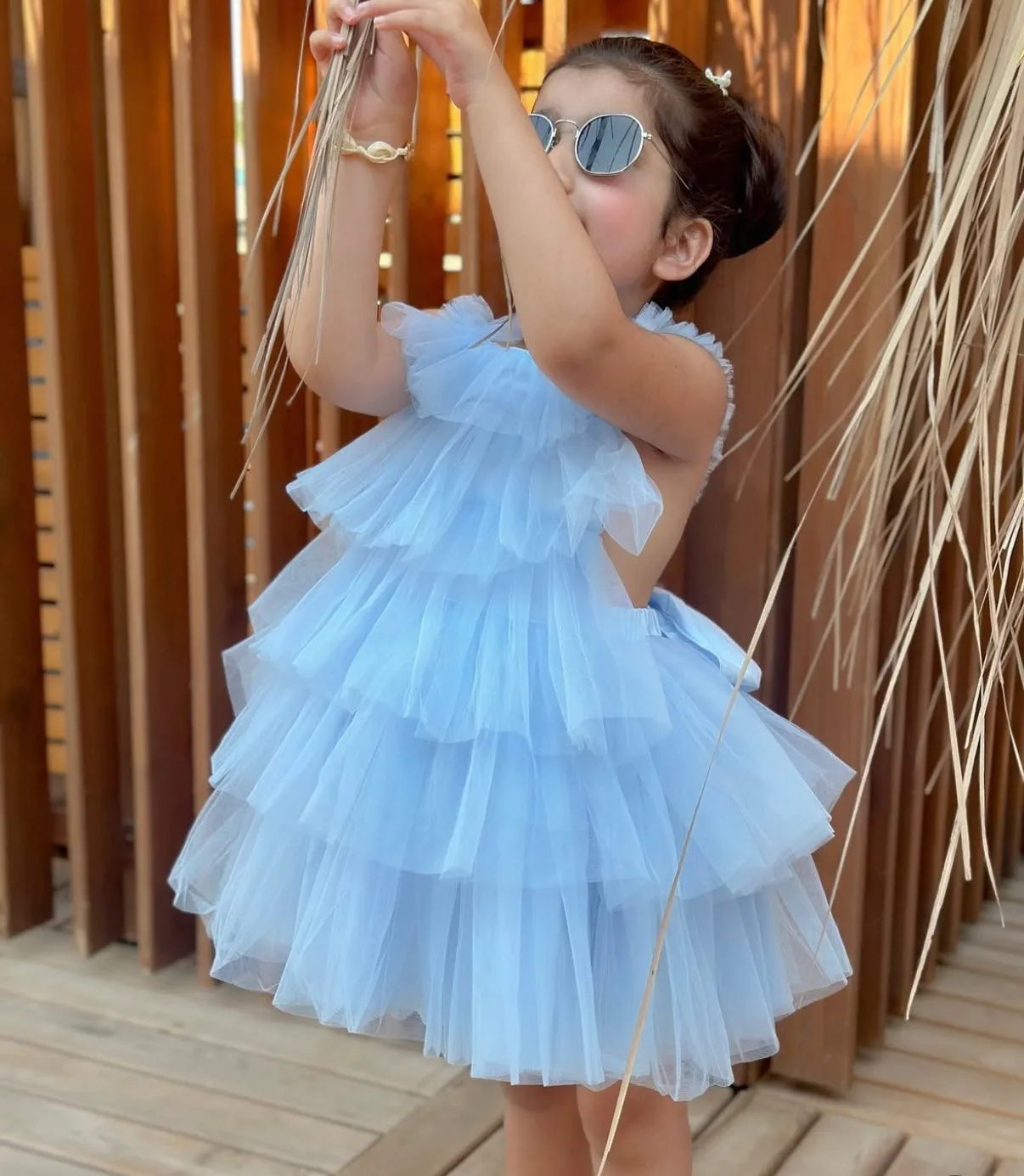 'Rosie' Blue Tulle Dress