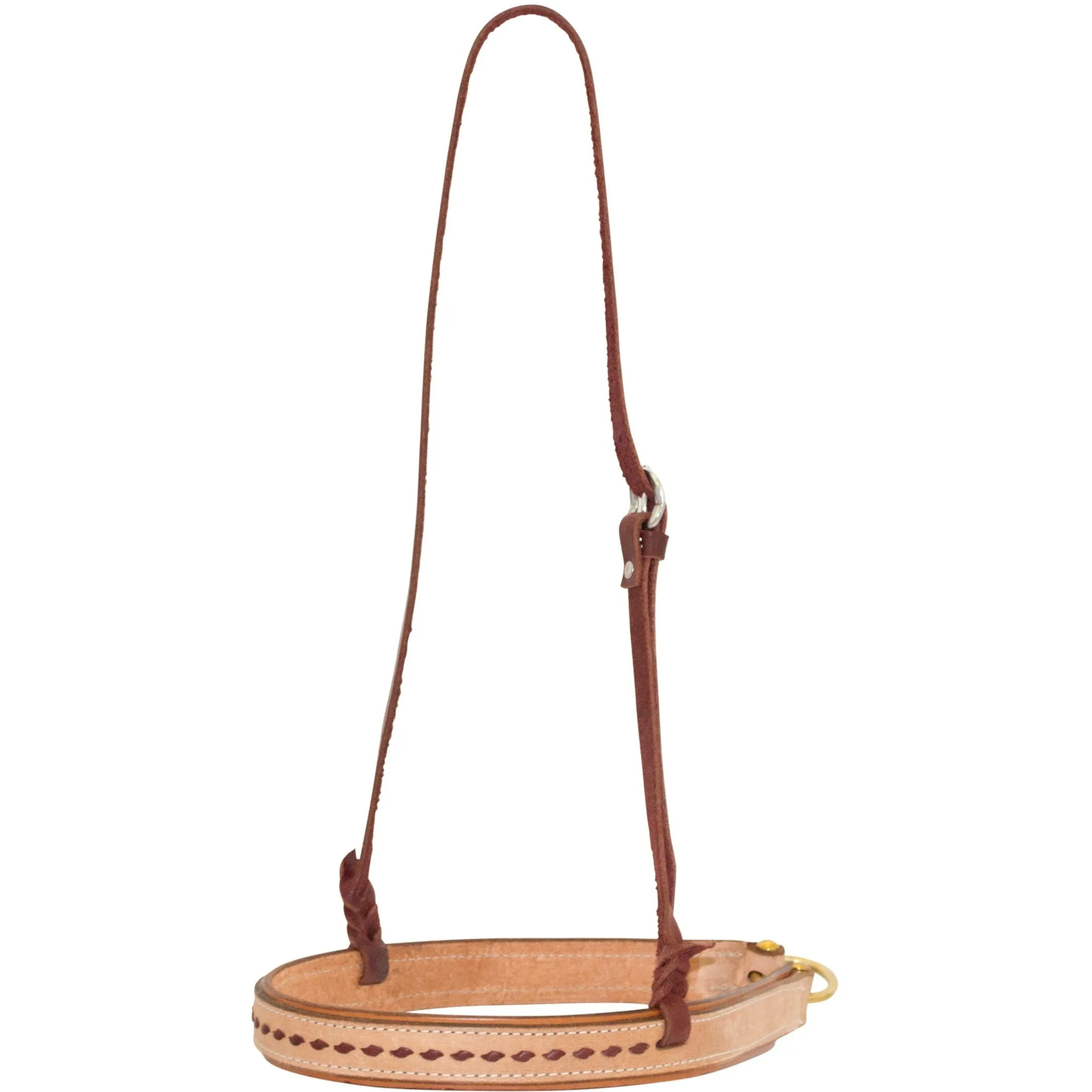 Roughout Latigo Noseband With Buckstitch