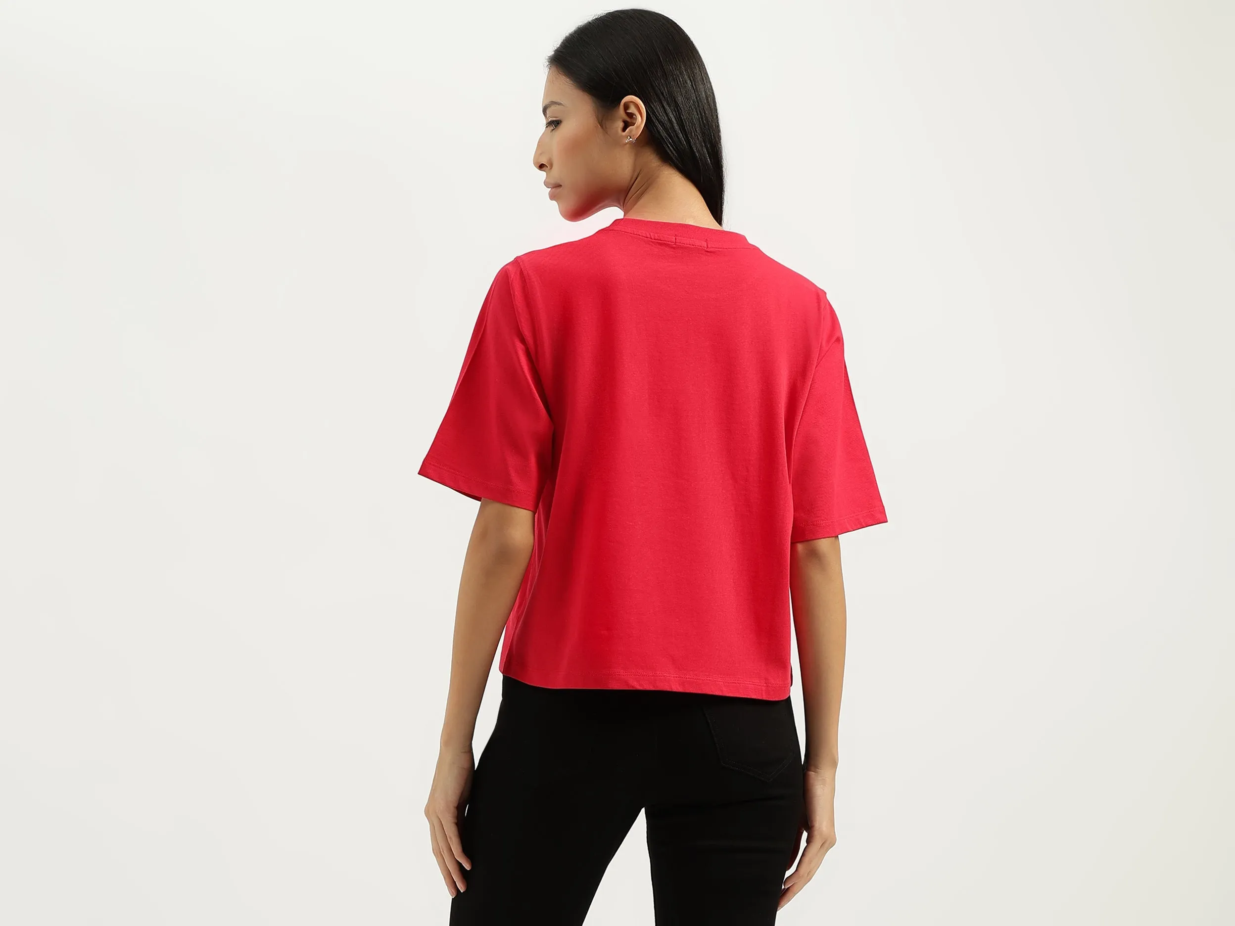 Round Neck Solid Tshirt