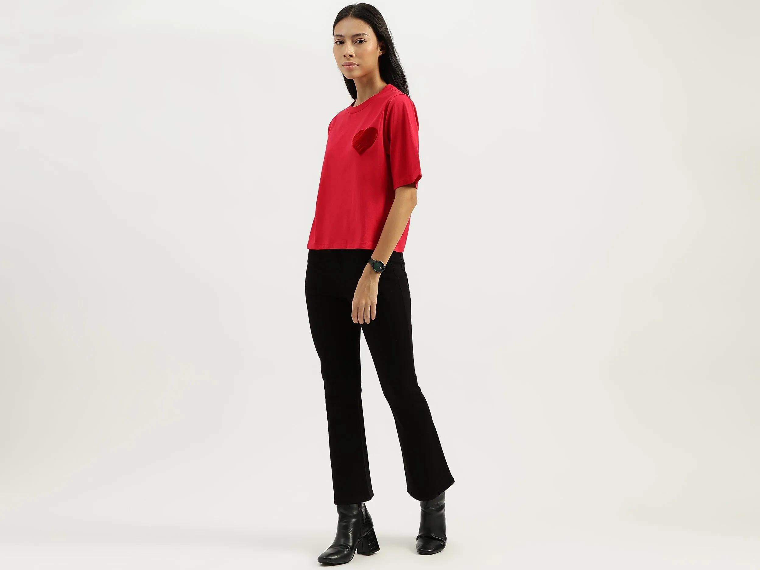 Round Neck Solid Tshirt