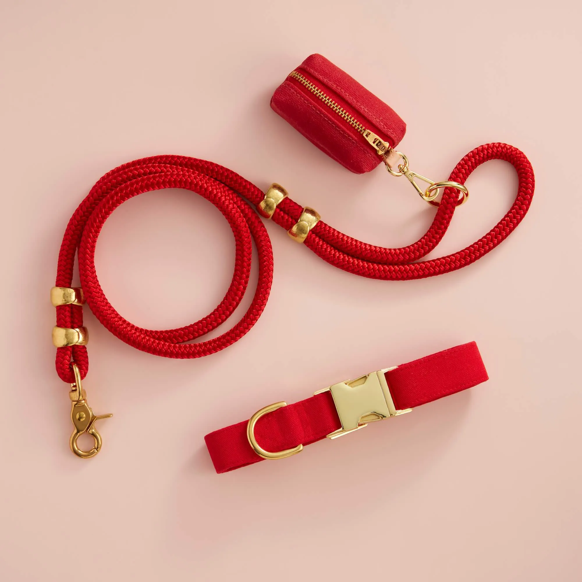 Ruby Waxed Canvas Poop Bag Dispenser