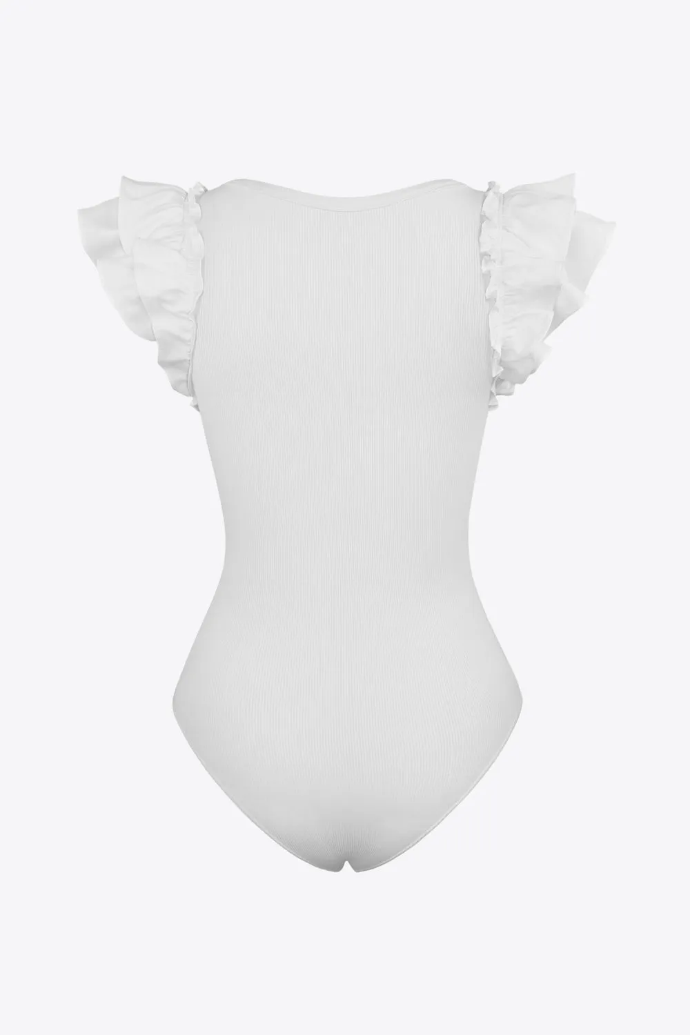 Ruffled Plunge Bodysuit