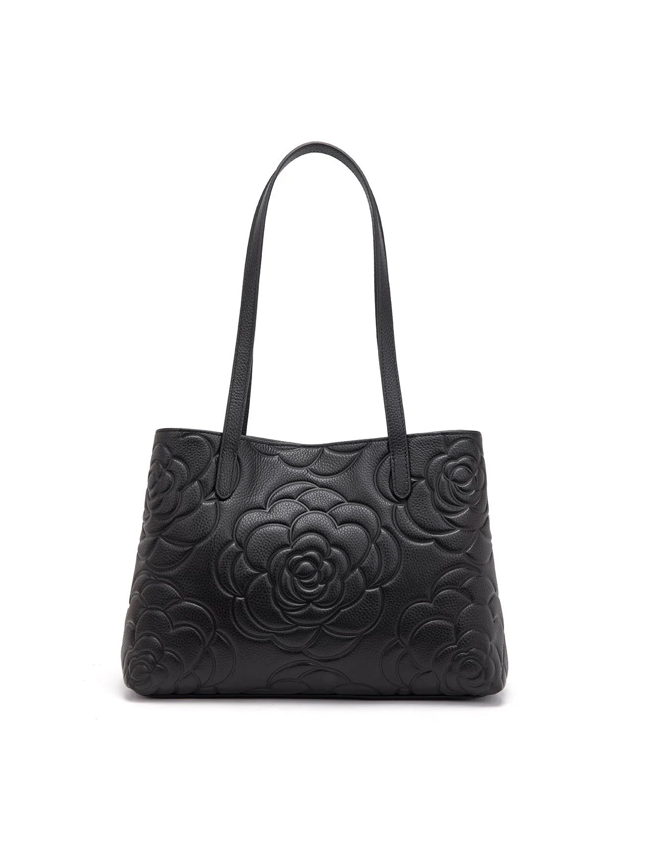 RUTH TWIN COMPARTMENT LEATHER BAG- E1-0753B-BLK- NEW IN