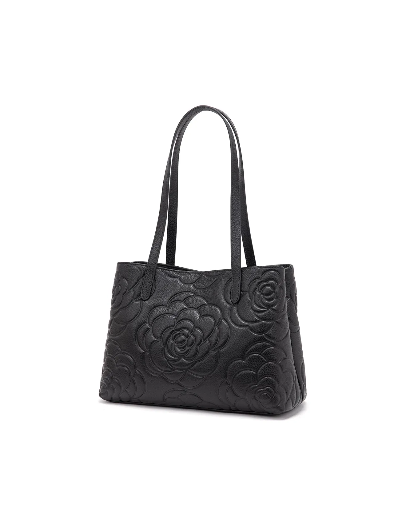 RUTH TWIN COMPARTMENT LEATHER BAG- E1-0753B-BLK- NEW IN