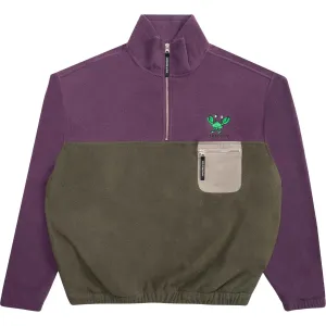 Sci-Fi Fantasy Crab Quarter Zip Olive