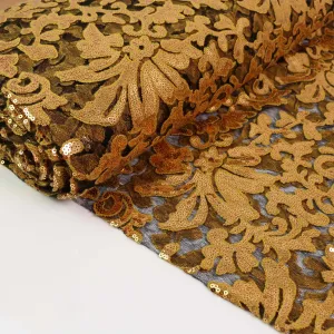 Sequin Fabric - Gold, Black