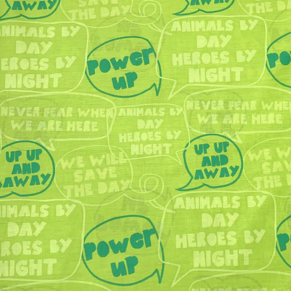 Sheeting Poly Cotton Power Up Heroes