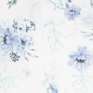 Sheeting Printed Cotton  Bouquet Blue 240cm