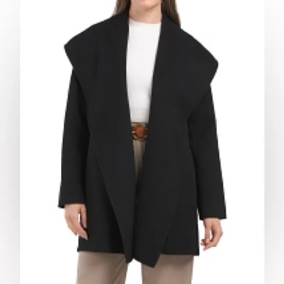 SHIN CHOI Black Open Front Sweater Jacket