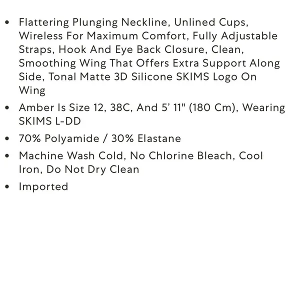 SKIMS Naked Plunge Seamless Wireless Bra