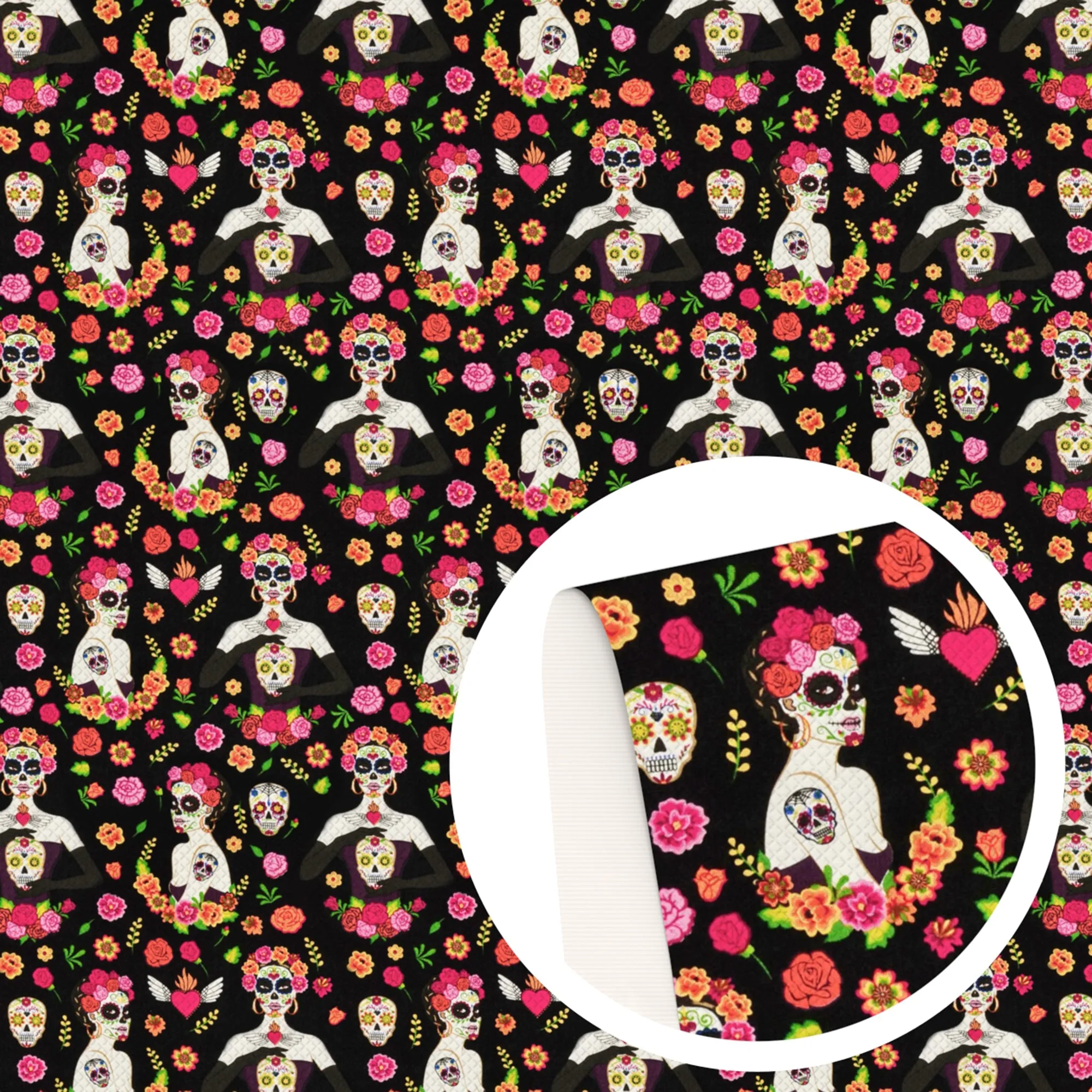 Skull Themed Printed Fabric