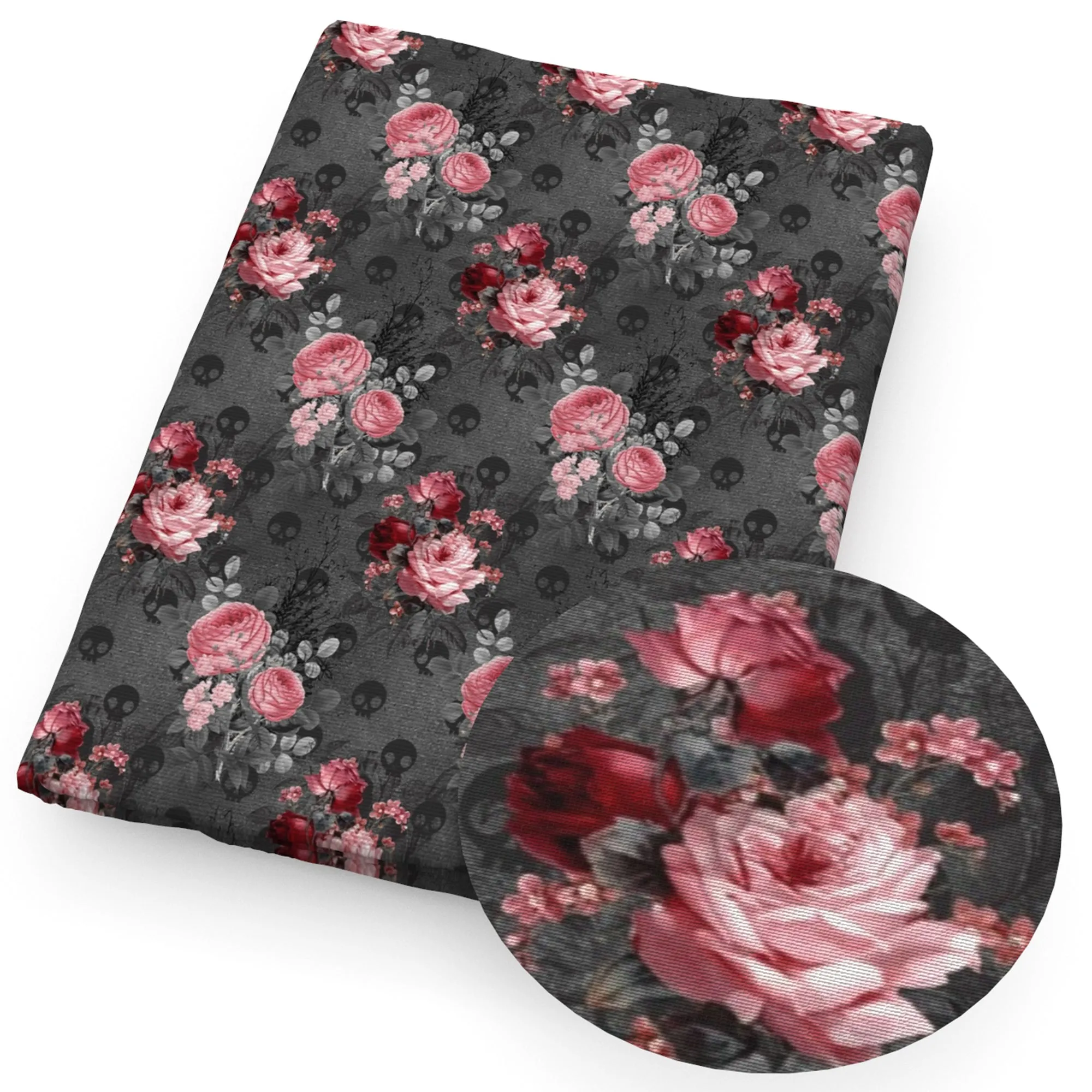 Skull Themed Printed Fabric