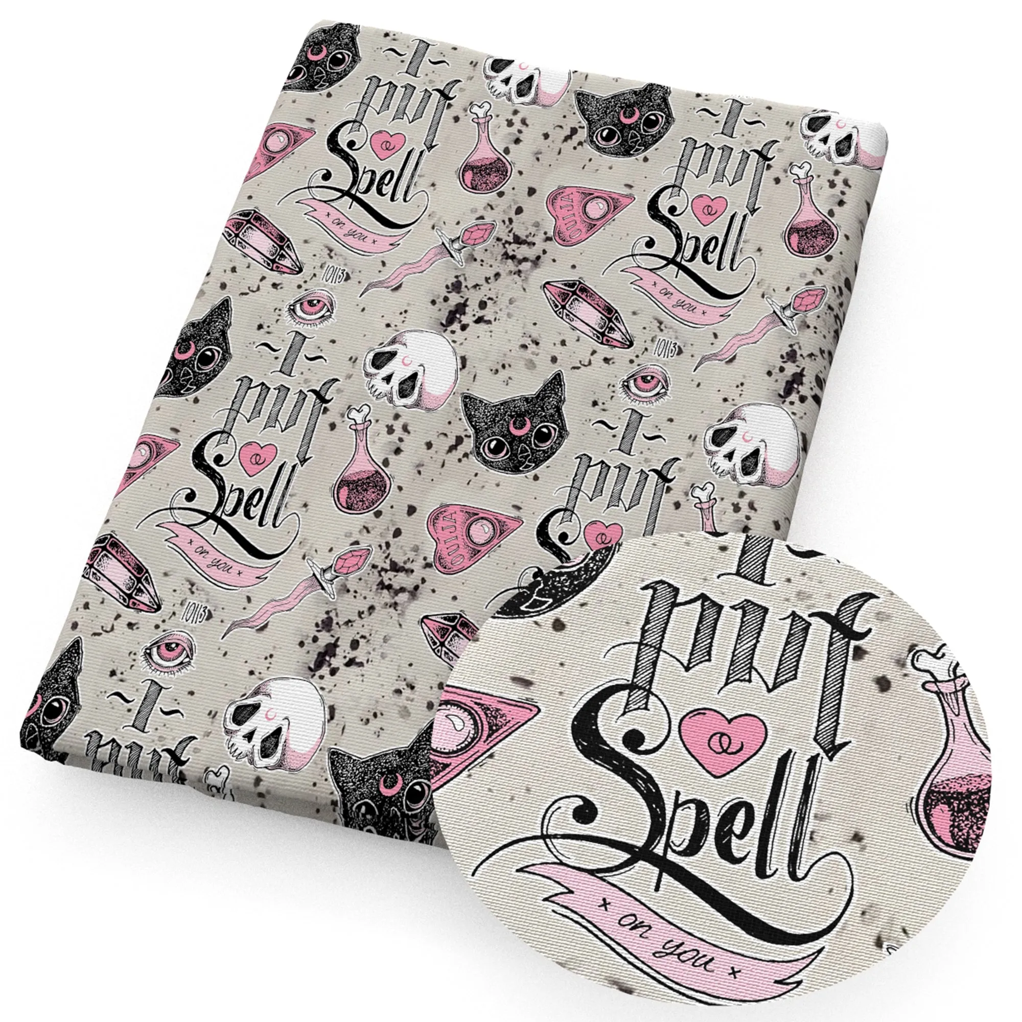 Skull Themed Printed Fabric