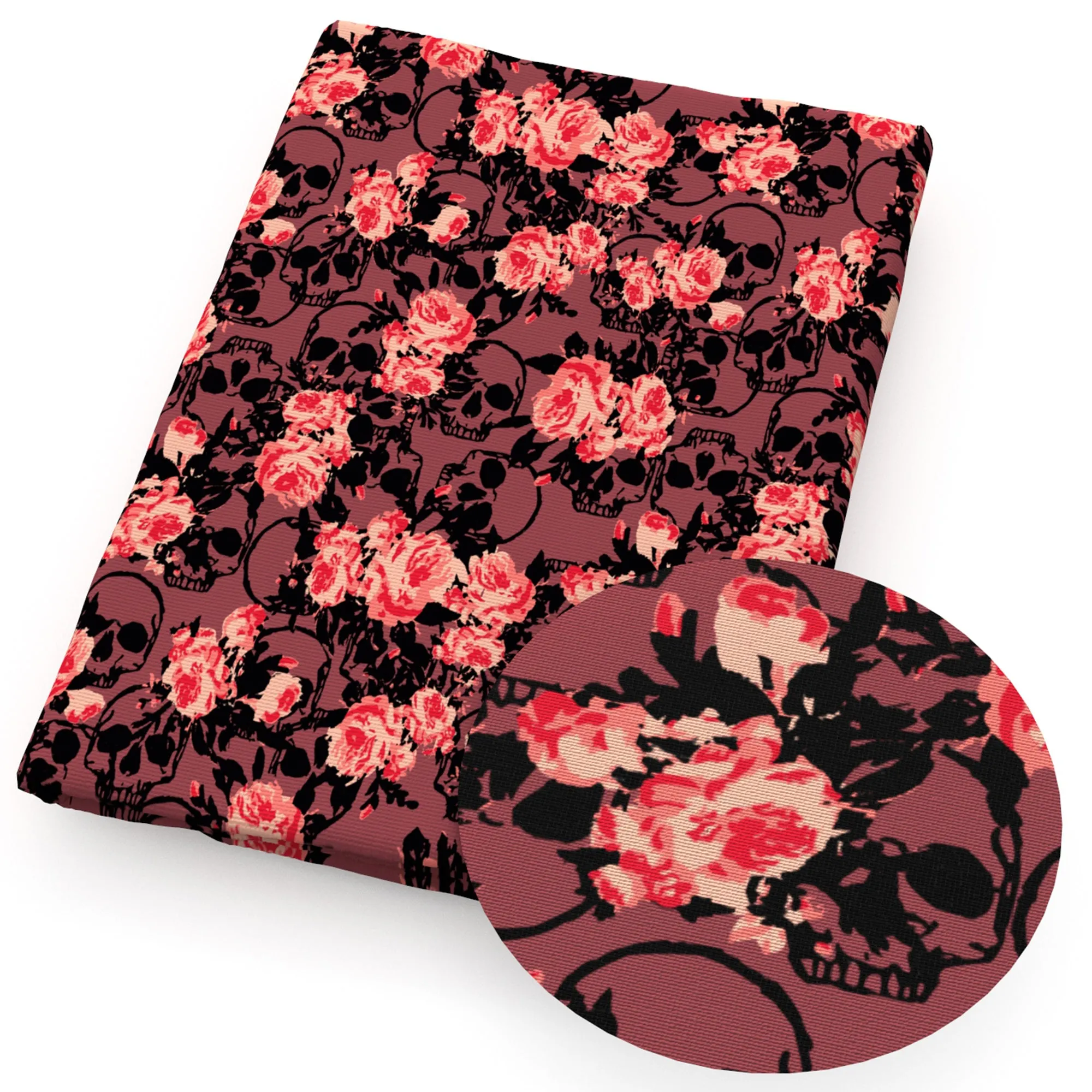 Skull Themed Printed Fabric
