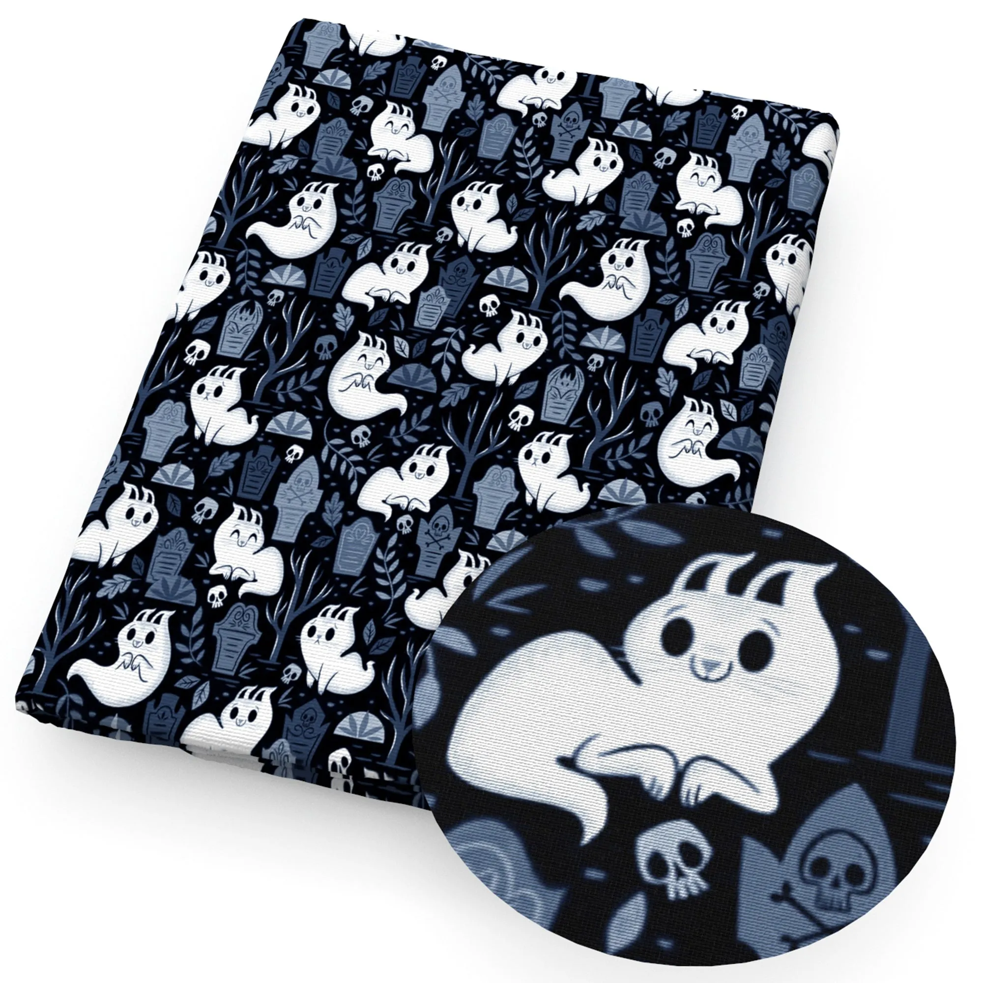 Skull Themed Printed Fabric
