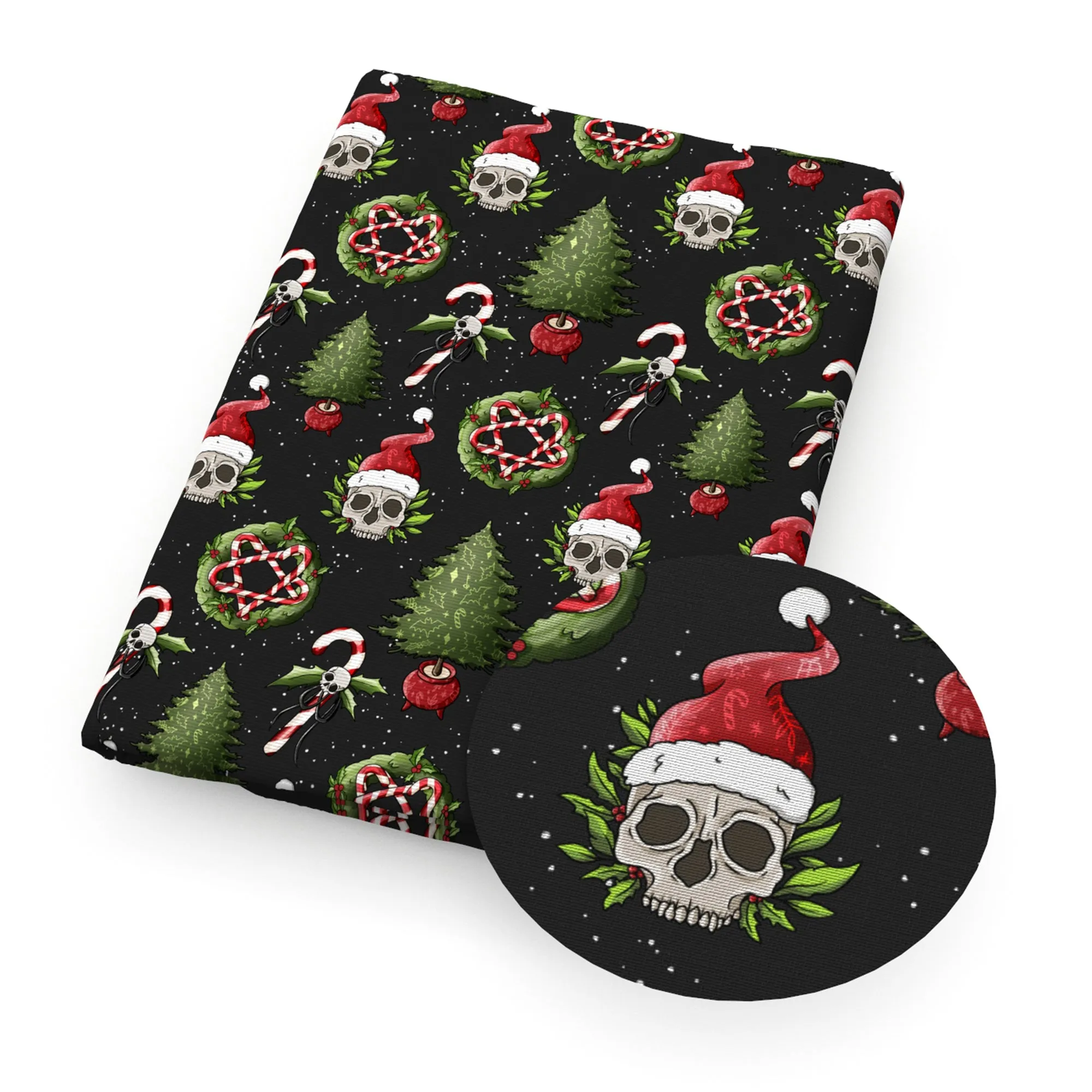 Skull Themed Printed Fabric