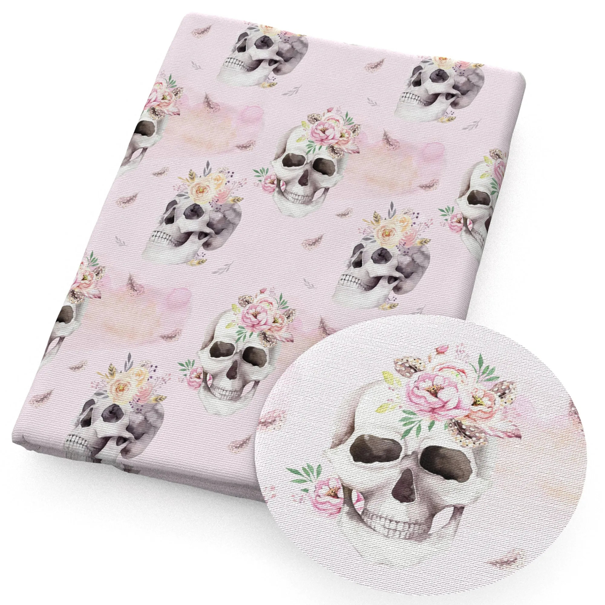Skull Themed Printed Fabric