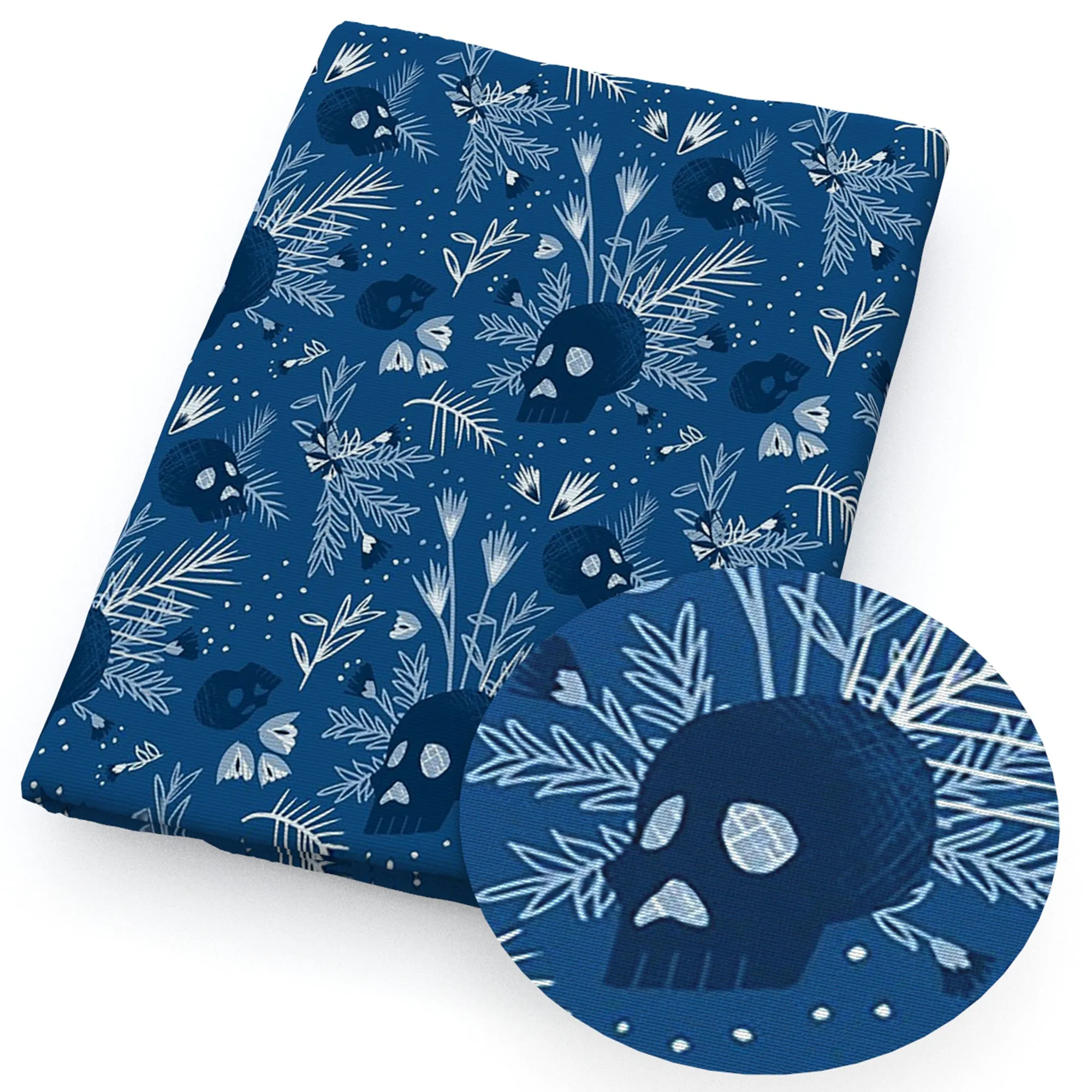 Skull Themed Printed Fabric