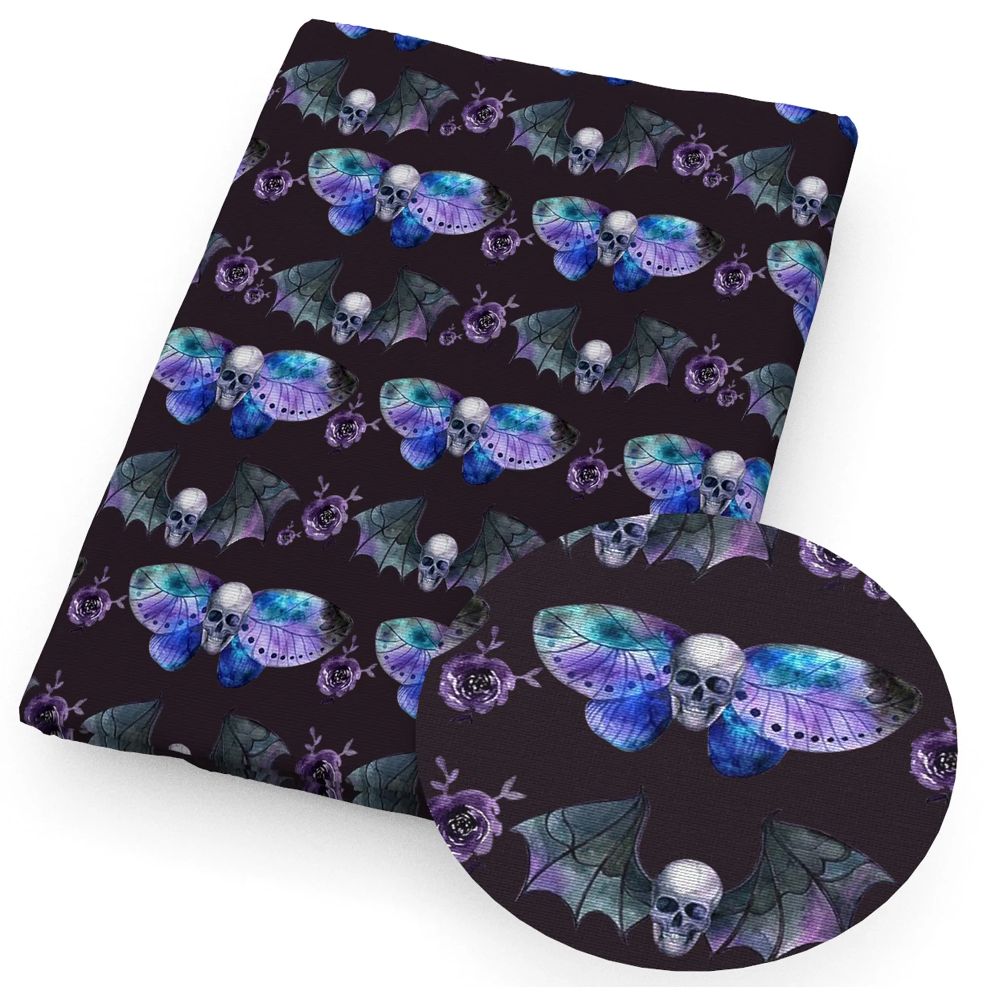 Skull Themed Printed Fabric