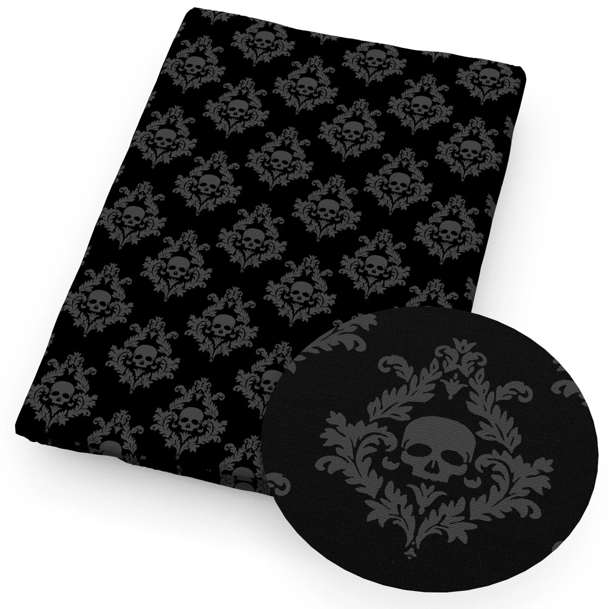 Skull Themed Printed Fabric