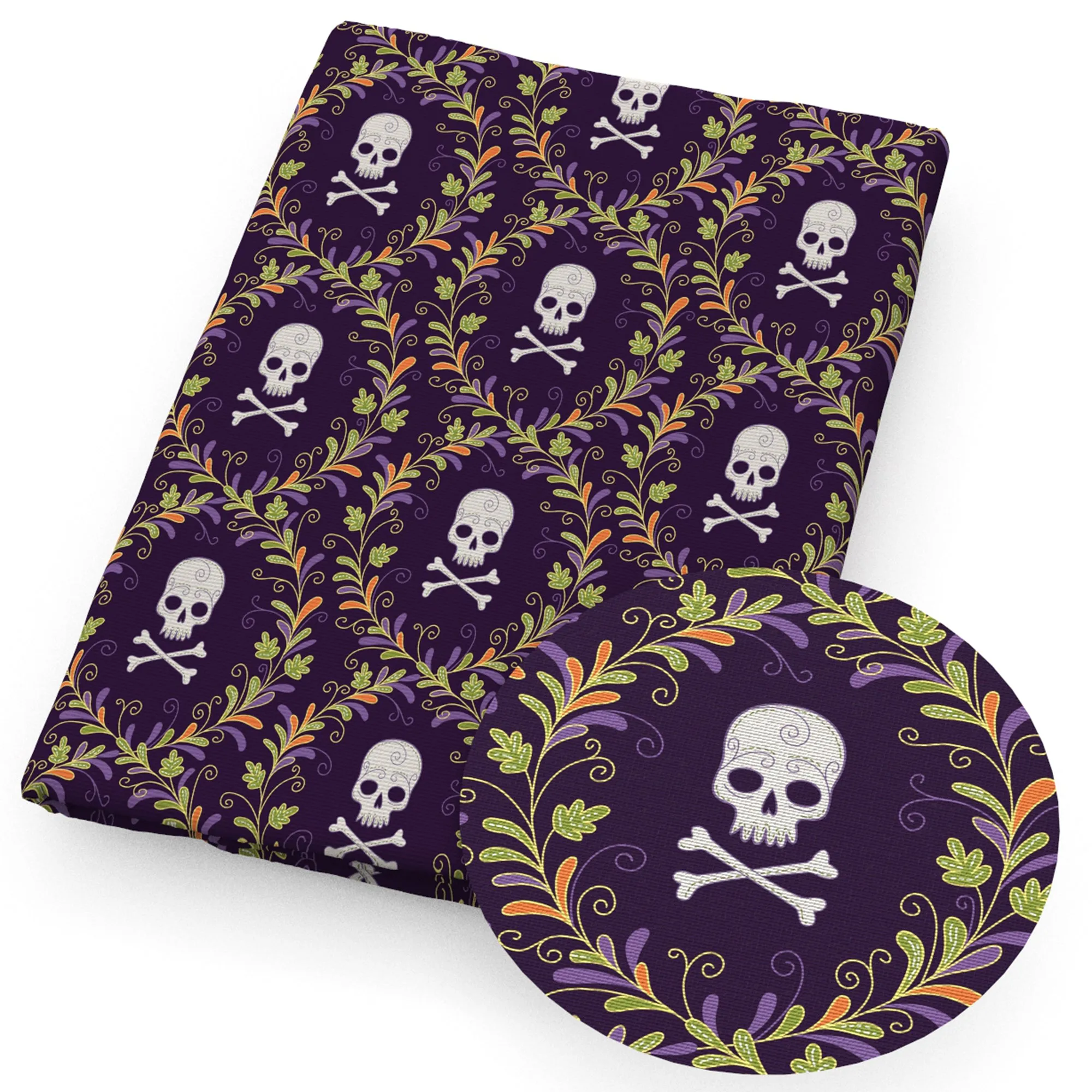 Skull Themed Printed Fabric