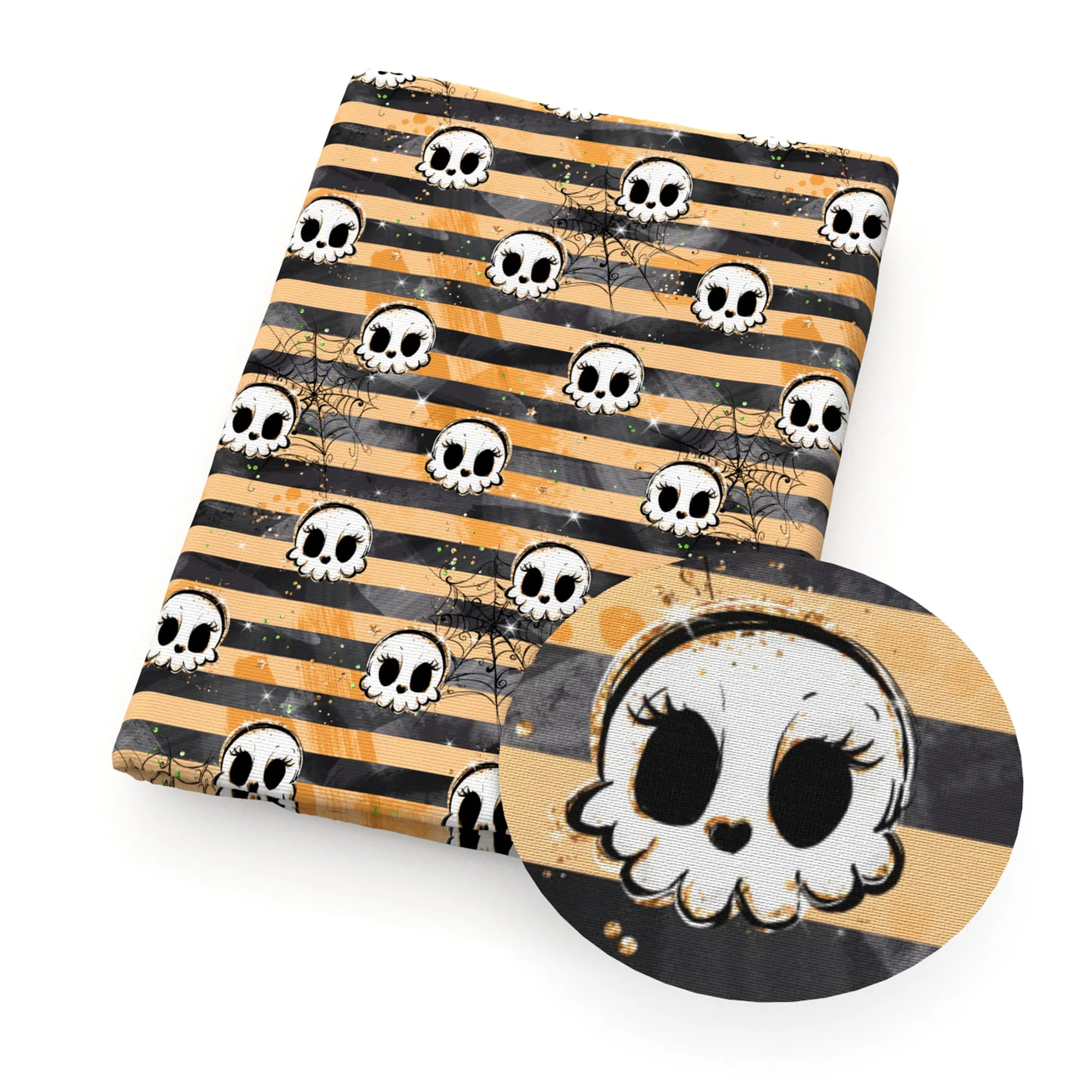 Skull Themed Printed Fabric