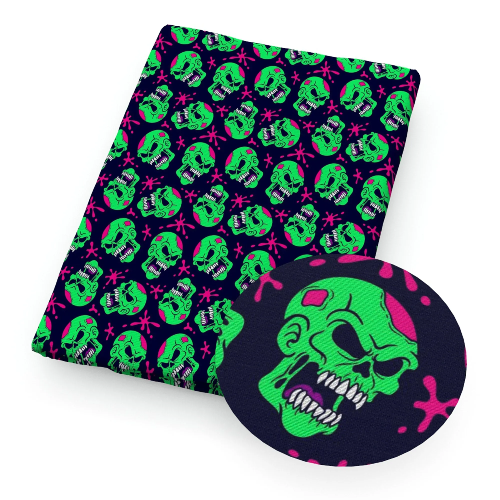 Skull Themed Printed Fabric