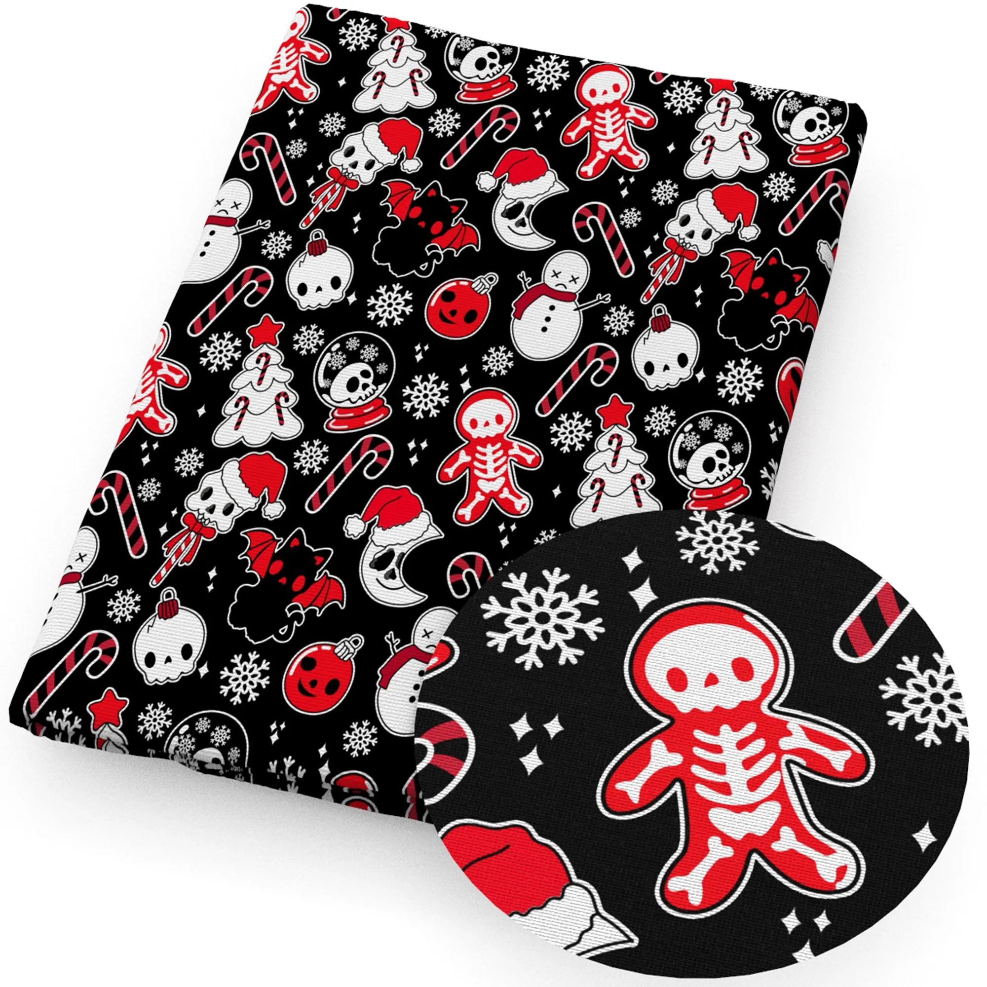 Skull Themed Printed Fabric