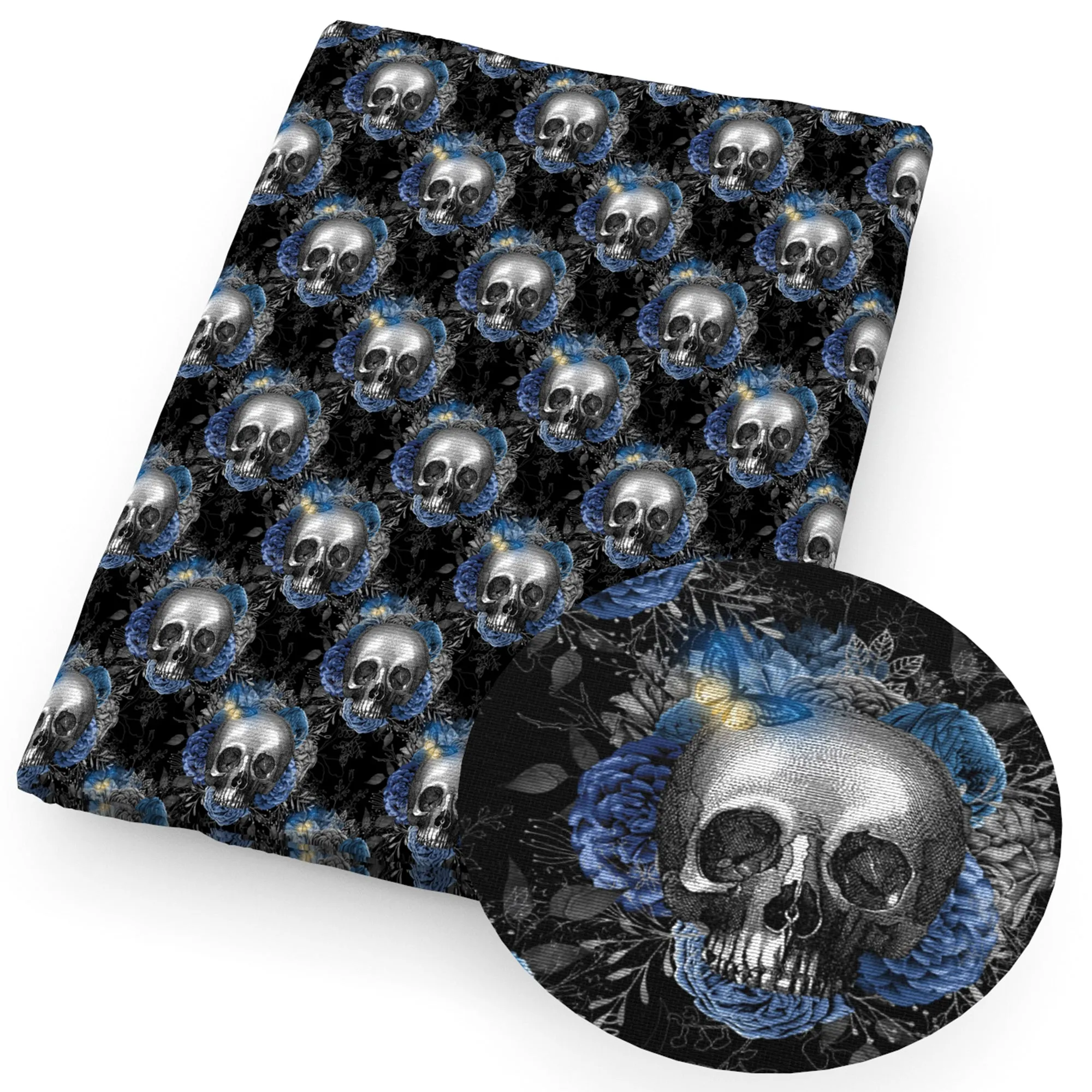 Skull Themed Printed Fabric