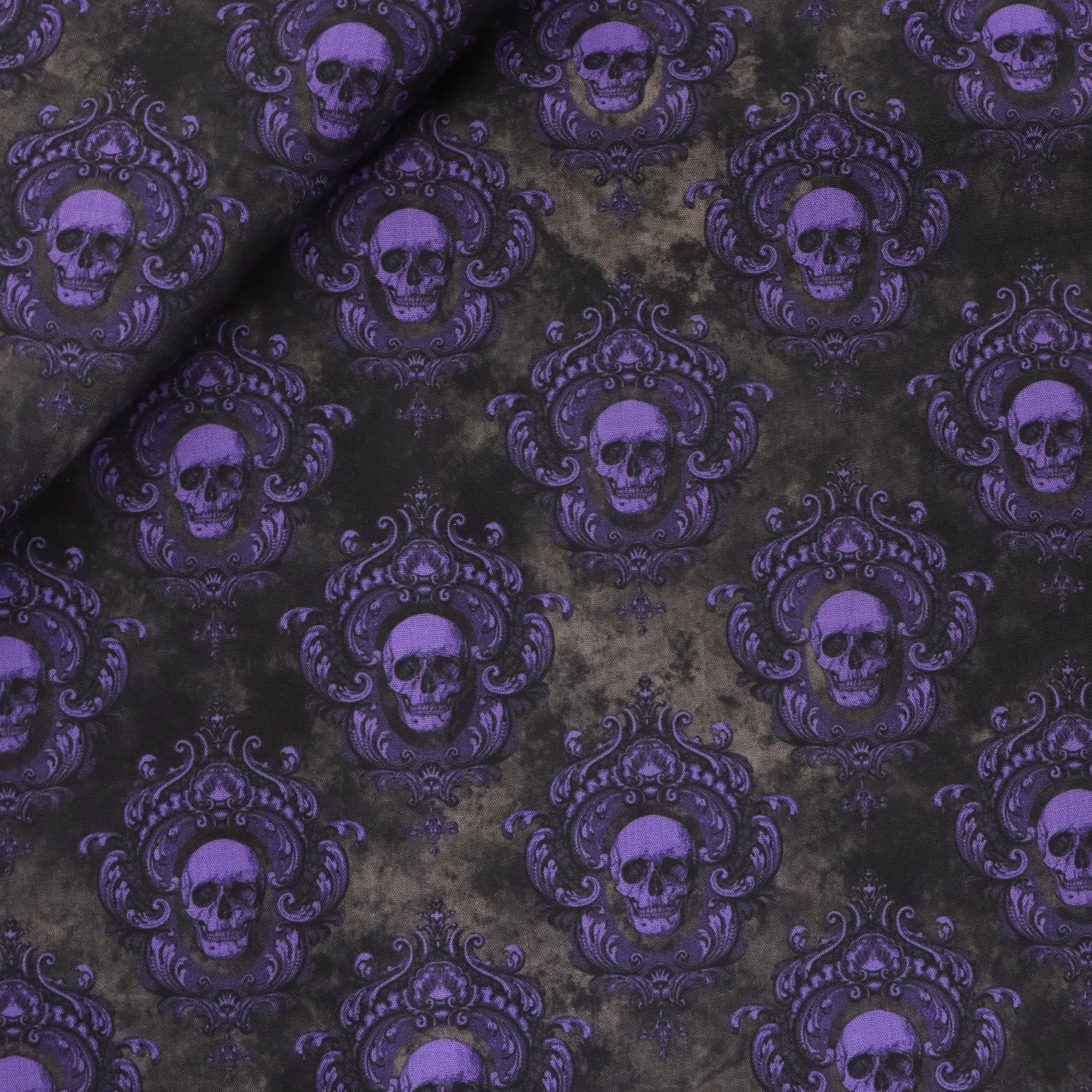 Skull Themed Printed Fabric