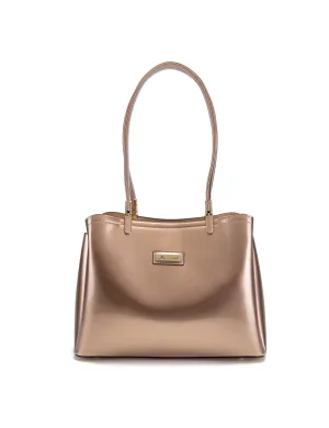 SOFIA VEGAN PATENT TRIPLE COMPARTMENT BAG- XB-2414-RGLD