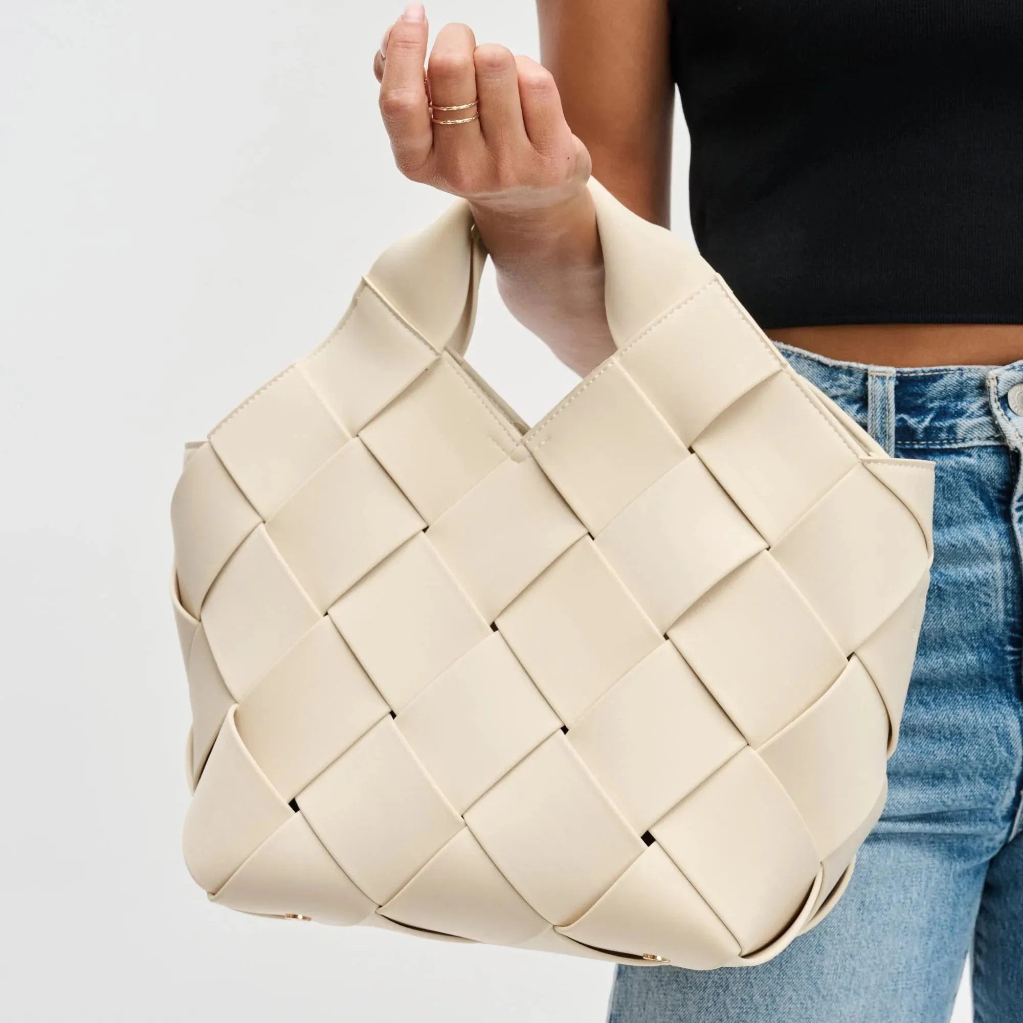 Sol & Selene, Resilience Woven Tote | Cream