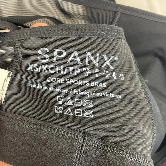 Spanx Medium Impact Core Sports Bra Black 50181R Size XS